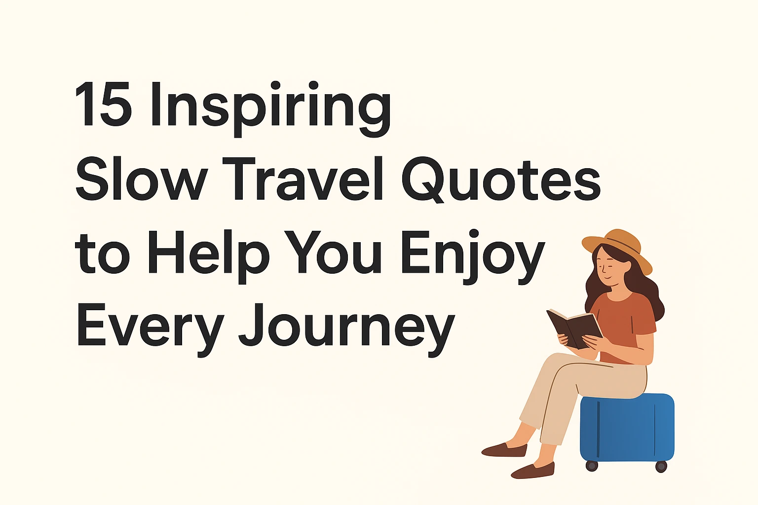 Visual guide to slow travel showing sustainable and mindful ways to enjoy the journey.